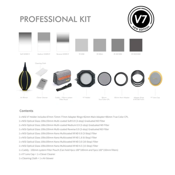 NiSi Fyrkantigt Filter Profesionellt Kit 100mm System V7 NiSi Square Filter Professional Kit 100mm System V7 2 b8332def